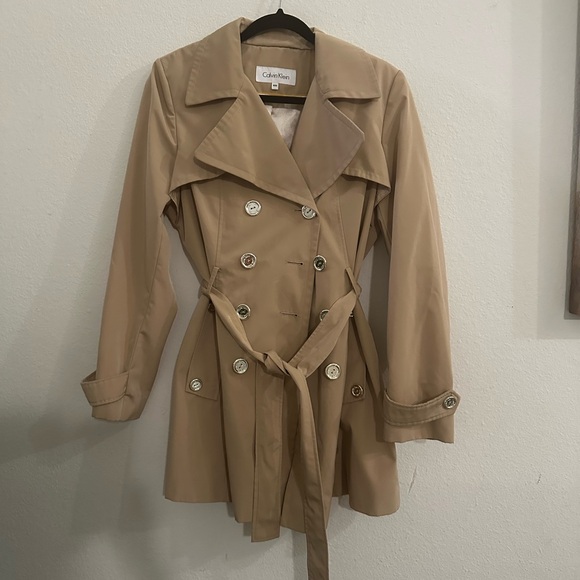 Calvin Klein Jackets & Blazers - Calvin Klein Women's Beige Trench Coat Sz M glamour fashion